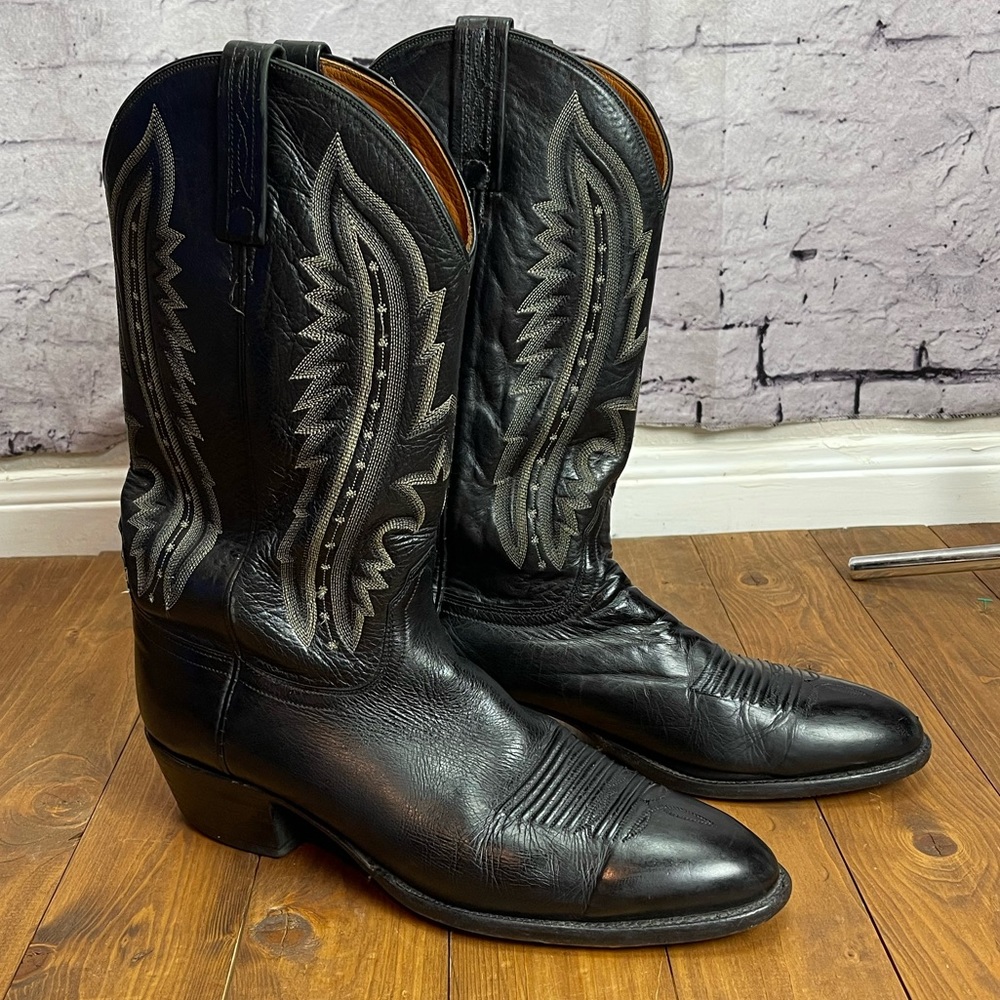 Lucchese 2000 Black western boots Mens size 11.5D